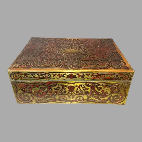 Coffret marqueterie Boulle début 19ème siècle