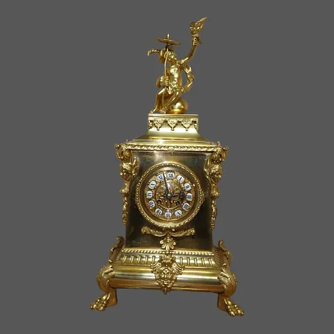 Pendule Bronze doré au Chinois 19ème siècle