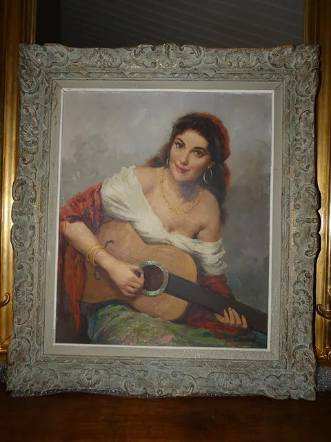 Maurice CALLEWEART Tableau "la belle Gitane" 