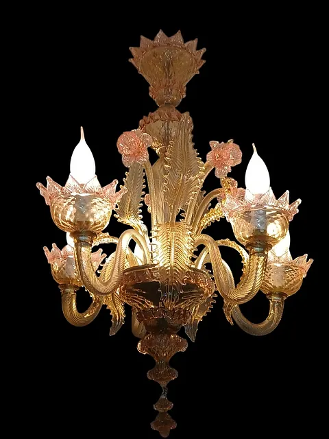 Lustre de Murano en cristal 20ème siècle