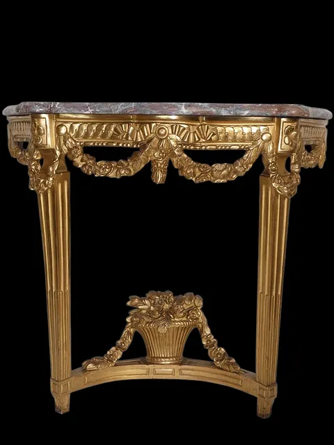 Console dorée Provence 18ème époque Transition