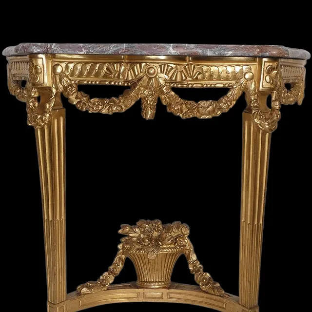 Console dorée Provence 18ème époque Transition