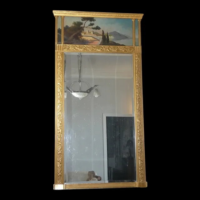 Grand trumeau doré époque Art Déco
