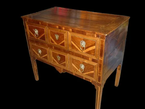 Petite commode 19ème siècle époque Charles X acajou