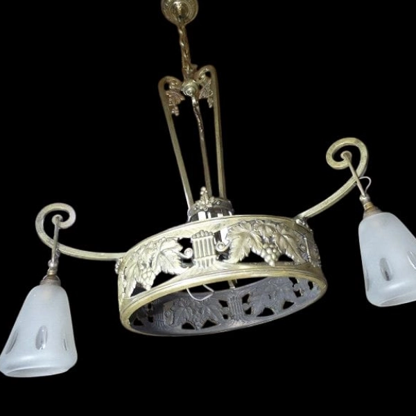 Lustre vintage avec abat-jours