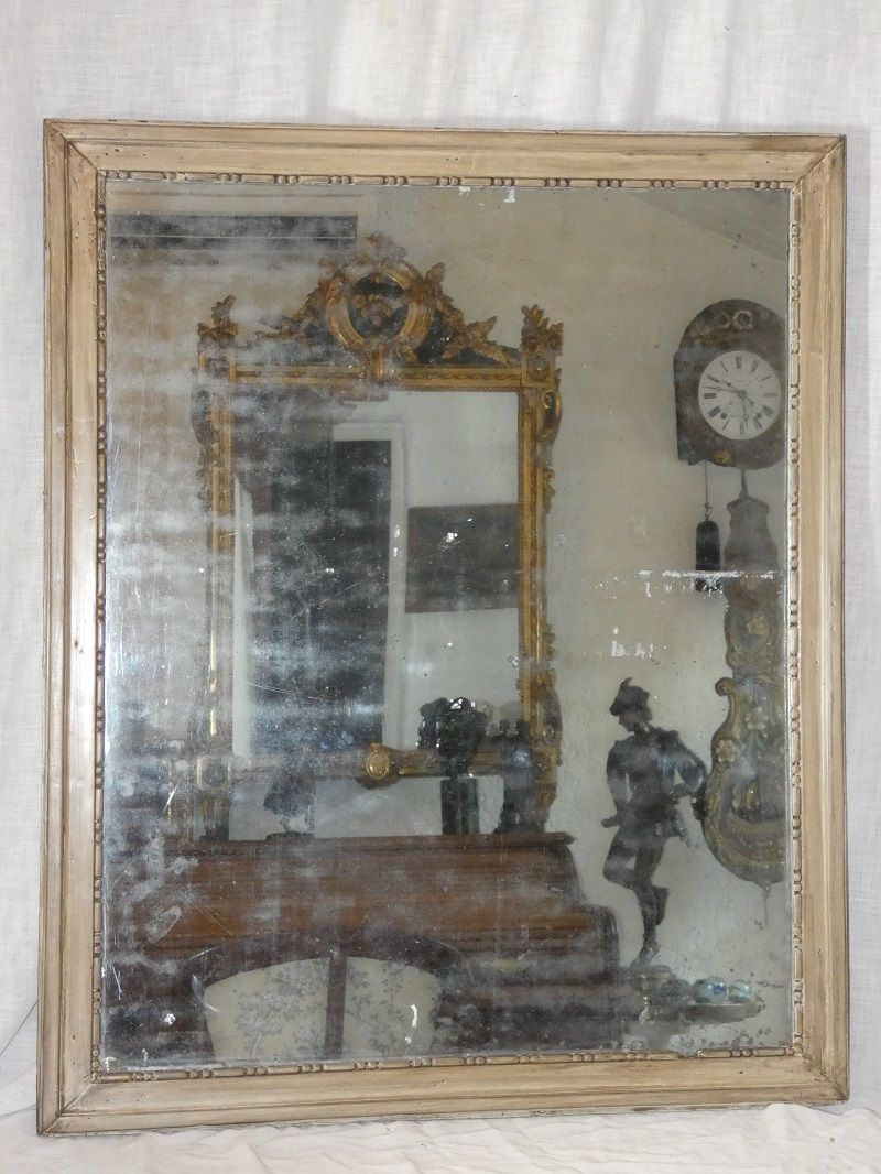 Miroir de boiserie 18ème siècle époque Louis XVI
