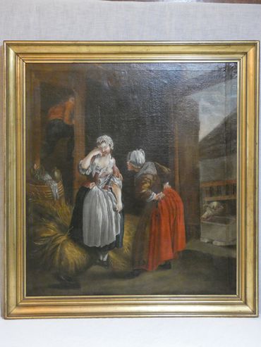 Tableau 18ème siècle huile sur toile 