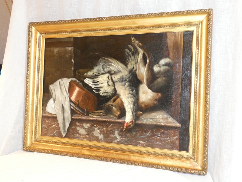 Tableau 19ème siècle Nature morte au gibier