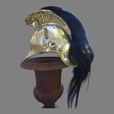 Casque ancien Français d'officier de cuirassier ou de Dragon