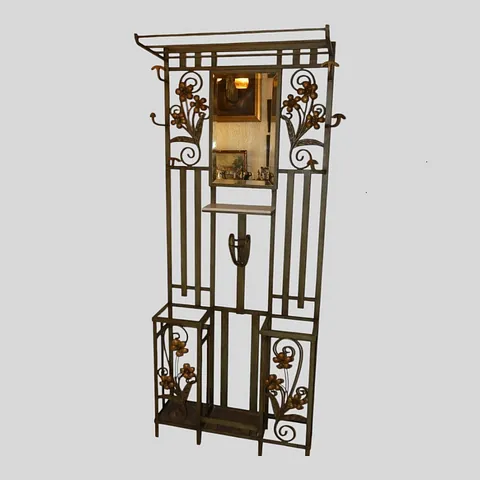 Vestiaire porte manteaux en fer forgé 20ème siècle